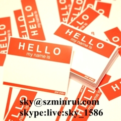 Out Door Use Anti Weather Breakable Graffiti Name Eggshell Stickers Hello My Name Is Egg Shell Sticker for Art