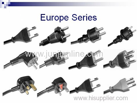 Factory price 250v Standrad 2 3 pin Europe power cord