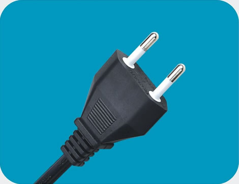 Italy IMQ 2 pin plug power wire / cable