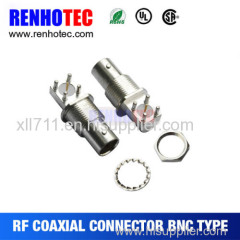 Renhotec Right Angle 5 Pin HD-SDI Zinc Alloy PCB Mount BNC Female Electrical Connector