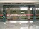 Double Sliding Frameless Automatic Glass Door Residential Anodized Silver