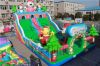 Most popular Children playground commercial bounce inflatable slide 2 lanes