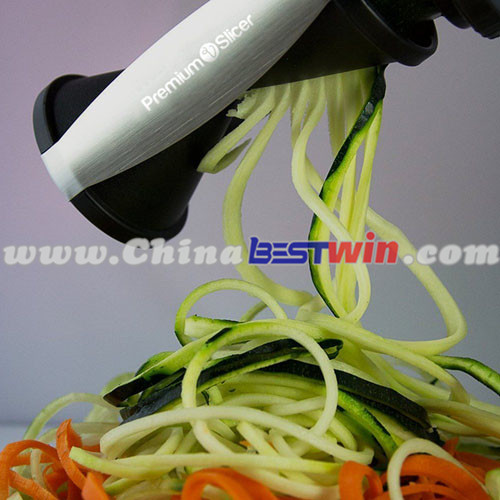 Premium Vegetable Spiralizer Bundle - Spiral Slicer - Best Veggie Zucchini Spaghetti Pasta Maker - Black
