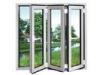 White Safety Double Folding Glass Windows waterproof Coated With Grill