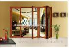 0.8mm Toughened Double Folding Glass Door Interior Waterproof Anodized