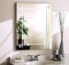 Silver Wall Mount Bathroom Mirror With Lights / Clear Anti Steam Bathroom Mirror