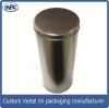 Plain silver storage tin box