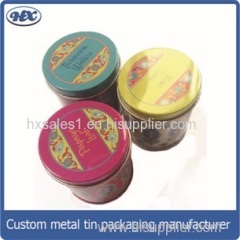 Macha tea metal box/christmas macha gift round tin box