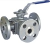 3-way FLANGED BALL VALVES WITH MOUNTING PAD AND LOCKING HANDLE.