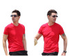 High quality ring-spun V neck t shirt cotton marerial made in china