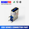 China Supplier Right Angle USB Blue Terminal Micro USB Connector Price Port