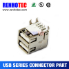 R/A USB 3.0 PCB Dual Port Version Type A SMT Terminal Micro USB Connector Part