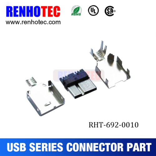 Micro USB 3.0 version Type B Male Connector Part Solder Socket
