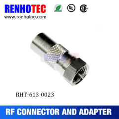F Male to PAL Male Crimp Electrical Magnetic Adapter Connectors for RG58 RG59