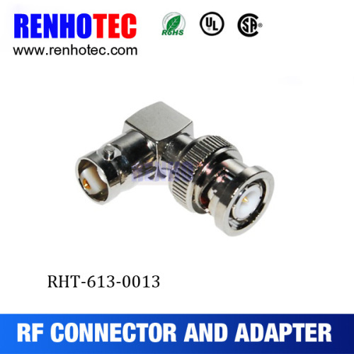 Right Angle BNC Male to Female Crimp Electrical RF Magnetic Adapter Connectors for RG58 RG59