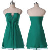 ALBIZIA New Arrival Green Chiffon Beading Mini Knee length Short Cocktail Dresses