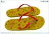 Summer Yellow Beach Slipper Silk Printing EVA Flip Flops For Boys