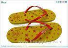 Summer Yellow Beach Slipper Silk Printing EVA Flip Flops For Boys