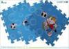 Cartoon Print Blue Eva Floor Mat Interlocking Foam For Children