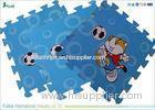 Cartoon Print Blue Eva Floor Mat Interlocking Foam For Children