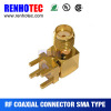 Features SMA connector is a sub-miniature coaxial l connector used in RF applications. SMA connectors are threaded for