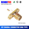 Dosin SMA female Jack Goldplated straight connector 2 hole with long dielectric solder