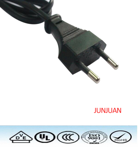 Europe 2 pin VDE power cord