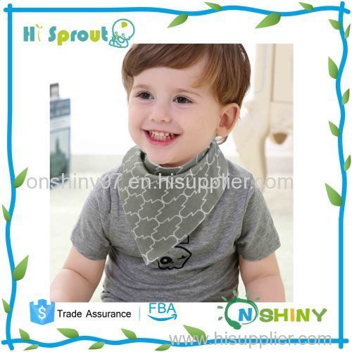 High quality cute 100% organic cotton bandana baby bib