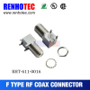 Right angle pcb mount connector F type connector for ip camera