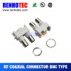 Renhotec Right Angle White Plastic Double in One Row PCB Mount Female BNC Connectors