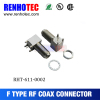 Right angle PCB mount 75 ohm F connectors