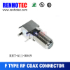 China 75 ohm right angle f connectors pcb mount for RG cable