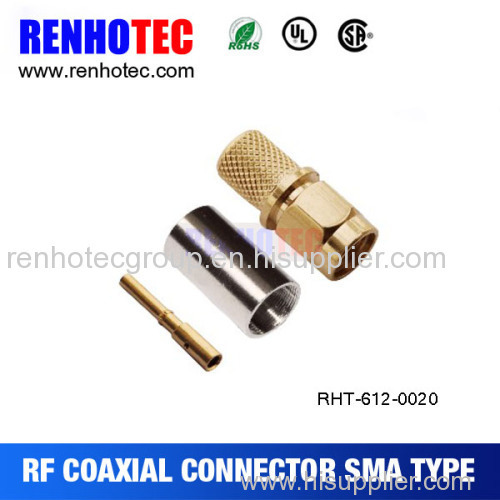 SMA connector male crimp Connector RG58 cable competitive price sma connector