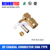 gold plated male sma connectors crimp for LMR-200 cable