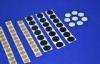 White Custom Waterproof Velcro Adhesive Dots Nylon For Patch / Pads