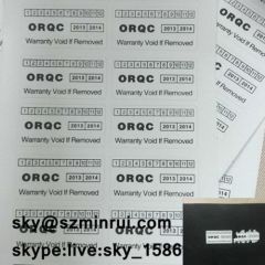 Single Color Printed Ultra Destructible Stickers for Sealing Fragile Warranty Void Stickers