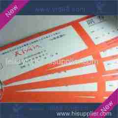 anti-fake security tickets with watermark or hot stamping