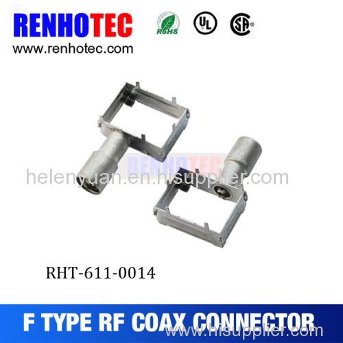 F connector with shielding case