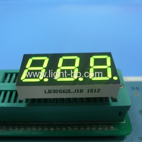 Common cathode super bright green 0.56  triple digit 7 segment led display for digital instrument panel