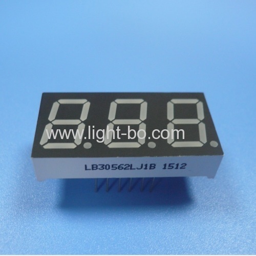 Common cathode super bright green 0.56" triple digit 7 segment led display for digital instrument panel