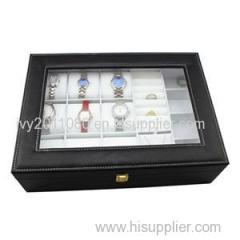 See Through Leather Watch Box