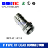 CATV Zinc Alloy F Plug Twist on RF Electrical Connectors for Wires Cable