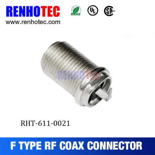 75 ohm F Type Female Circular Connector RF Electrical Coaxial F Connectors