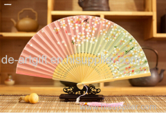 Sales Promotion Painted Wooden Hand Fan Wholesale