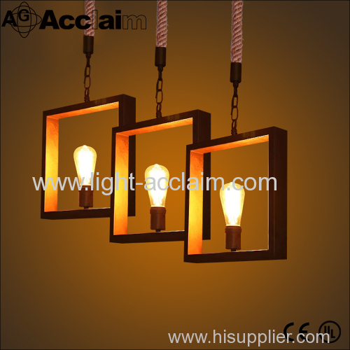 Iron American chandelier A square industrial chandeliers small chandelier for bedroom dining room ceiling lights
