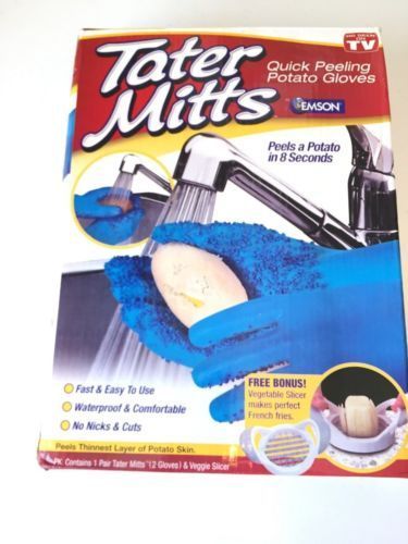Tater Mitts Potato Peeler Gloves As Seen On TV