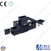 with conveyor feeding waste paper recycling baler