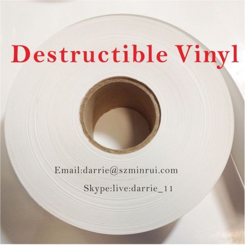 China real factory MInrui wholesale tamper evident self-adhesive destructible vinyl paper roll and any design sheets