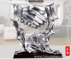 Top selling resin handshake model promotive gift