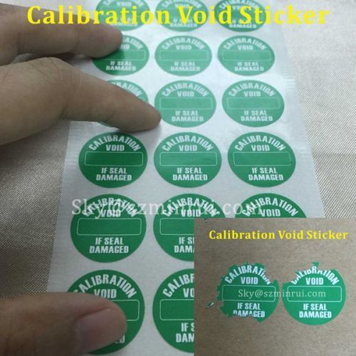 China Factory Supply Custom Round Calibration Tamper Evident Labels Stickers with Brittle Fragile Cover